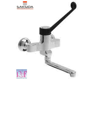 Mešalna baterija stenska enoročna s podaljšanim PVC odpiralom THV Rubinetterie Saksida