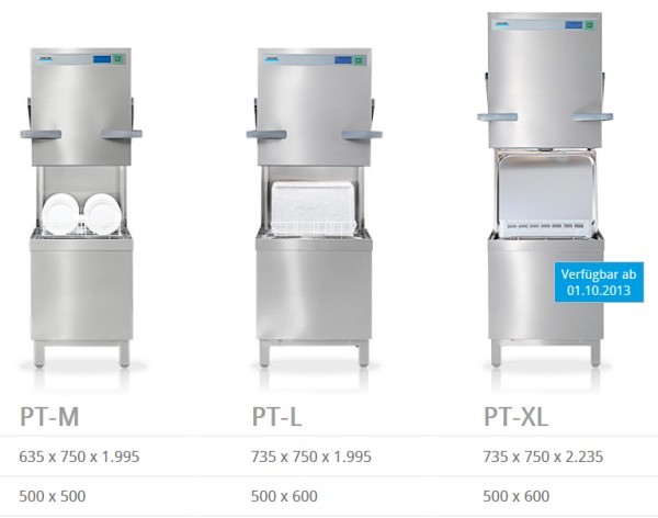 Pretočni pomivalni stroji PT Winterhalter Saksida v različnih velikostih