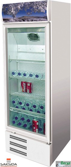 Hladilne omare s steklenimi vrati za pijačo volumna od 171 litrov do 620 litrov Forcar Saksida